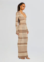 Lilith Knit Crochet Maxi Dress