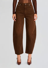 Marbel Mid Rise Barrel Jean