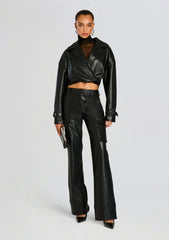 Koda Vegan Leather Cropped Trench