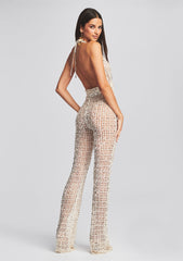Tosca Sequin Crochet Jumpsuit