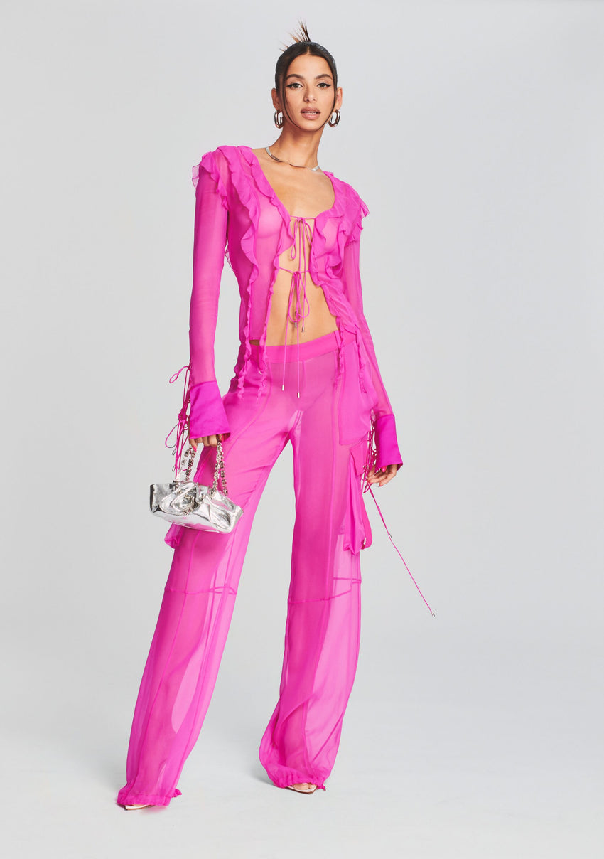 Viviane Silk Chiffon Pant
