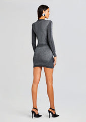 Zem Metallic Rib Knit Dress