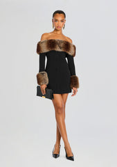 Elspeth Faux Fur Dress