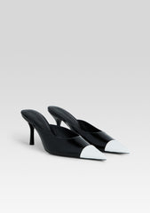 Allegra Leather Kitten Mule
